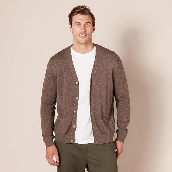 Brown Button-Up Cardigan Sweater image 4